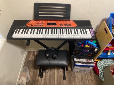 RockJam RJ5061 Rockjam 61 Key Keyboard Piano With Pitch Bend Kit, Keyboard  Stand, Piano Bench, Headphones, Simply Piano App & Keynote Stickers