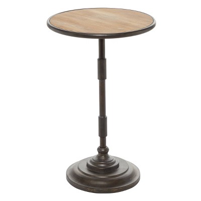 Industrial Wood Accent Table Gray - Olivia & May: Sturdy Side, No Assembly Required