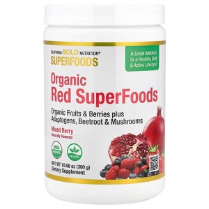 California Gold Nutrition Superfoods, Organic Red Superfoods with Organic Acai, Organic Blueberry, Organic Cranberry, and Organic Pomegranate Powders, - 1 of 3