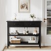 Whizmax Console Table with Drawer, 3-Tier Entryway Table with Storage Shelves, Console Table, Sofa Table, for Living Room, Hallway, Entryway - 3 of 4