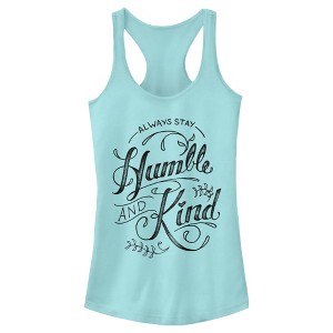 Juniors Womens Lost Gods Always Stay Humble and Kind Racerback Tank Top - 1 of 4