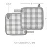 Annie Buffalo Check Grey Pot Holder Set of 2 8x8 - 2 of 3