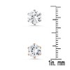 Steeltime Ladies stainless steel and 18k rose gold plated simulated diamonds stud earrings set - 3 of 4