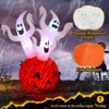 Angel Sar 5.9ft Halloween Inflatable Pumpkin Ghost with LED Lights, Scary Blow Up Yard Decoration for Outdoor Lawn, Garden, Party - 4 of 4