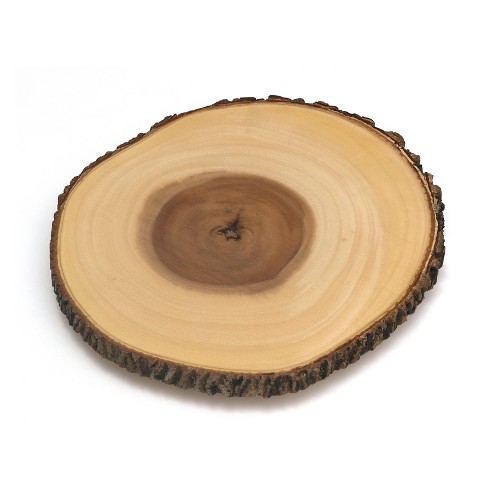 Wald Imports 08116WB12 12 in. Round Wood Tray - Set of 2, 1 - QFC