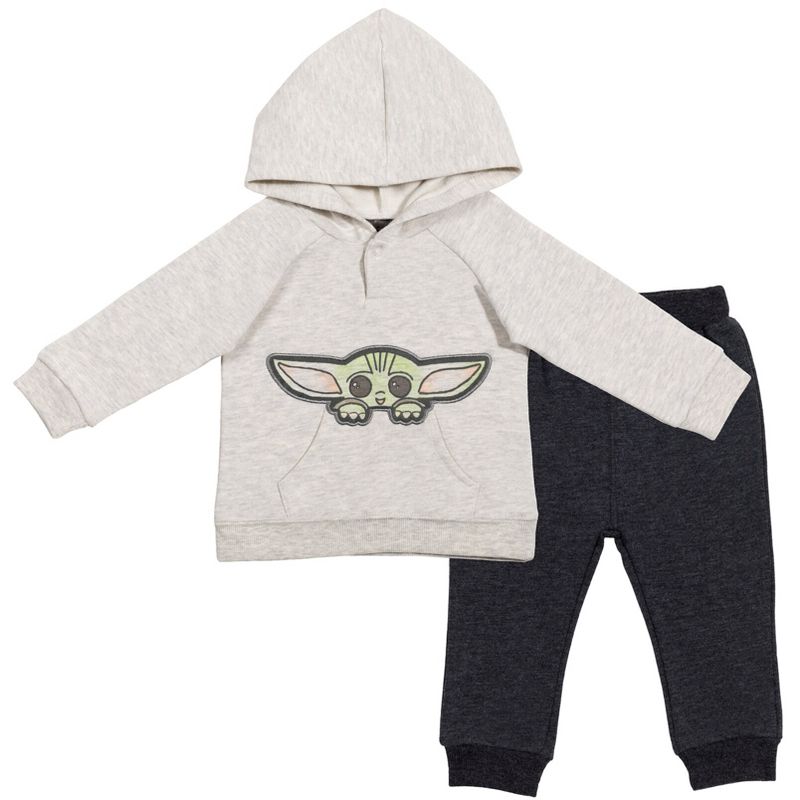 Star Wars The Child Baby Fleece Pullover Hoodie and Pants Outfit Set Newborn to Infant , 1 of 8
