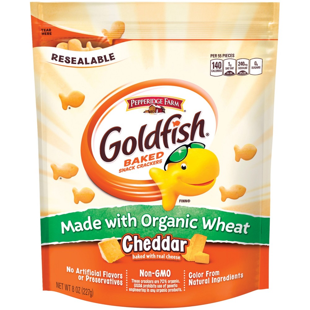 UPC 014100046646 product image for Pepperidge Farm Goldfish Made with Organic Wheat Cheddar Crackers - 8oz Re-seala | upcitemdb.com