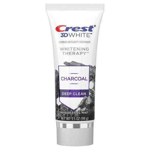 Crest Charcoal 3D White Toothpaste, Whitening Therapy, With Ginger Oil,  Zesty Mint Flavor, 4.1 Oz, 6.148 Lb