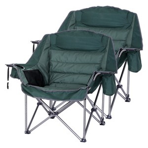 MUKE Oversized XL Padded Camping Chair with Cupholder, Cooler & Carry Bag, Heavy Duty 400lb, Outdoor Lounge Chair for Camping & Picnic - 1 of 4