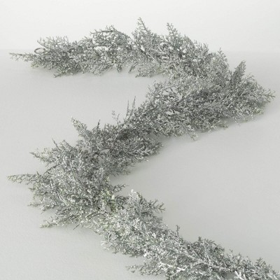 72"L Sullivans Artificial White Bubble Cedar Christmas Garland, Indoor Christmas Decor