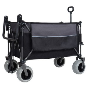 Grungis Premium All-Terrain Folding Wagon Cart,Shopping Cart with Ergonomic Adjustable Handles,Utility Cart for Camping,Shopping,Sports - 1 of 4