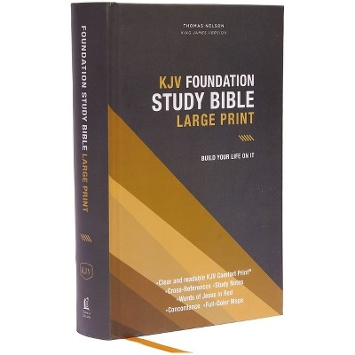 Kjv, Foundation Study Bible, Large Print, Hardcover, Red Letter, Thumb Indexed, Comfort Print - by  Thomas Nelson