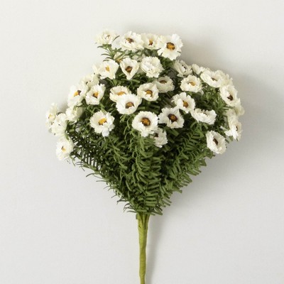 Sullivans Artificial White Daisy Bush 16"H; White