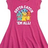 Girls' - Pokémon - Pikachu & Friends Fit & Flair Cap Sleeve Dress - 2 of 3