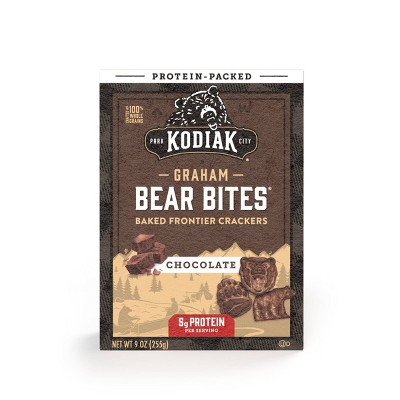 Kodiak Cakes Bear Bites - Protein Packed Baked Graham Crackers Variety Pack  - 100% Whole Grains - Honey, Chocolate & Cinnamon Cookies Snacks - 9 Ounce  (Pack of 3) Bear Bites Variety Pack