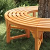 Tree Bench 2 pcs Brown 160 x 160 x 45cm Solid Eucalyptus wood - 3 of 4