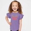 Country Girl Antlers Puff Print  - Flutter Sleeve Graphic T-Shirt - 4 of 4