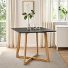 LeisureMod Cedar 36" Square Dining Table – Rustic Farmhouse Design with Criss-Cross Frame, Sturdy Construction, Modern Kitchen & Dining Room - 3 of 4