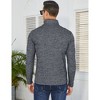Mens Quarter Zip Up Sweaters Slim Fit Lightweight Mock Neck Pullover Casual Muscle Stretch Polo Sweaters - 2 of 4