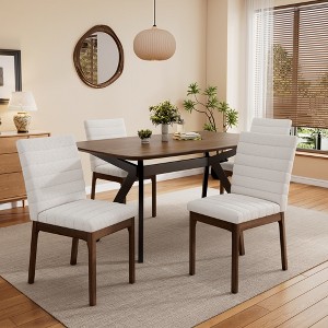 5-Piece Dining Set with Kitchen Table and 4 Upholstered Chairs - 1 of 4