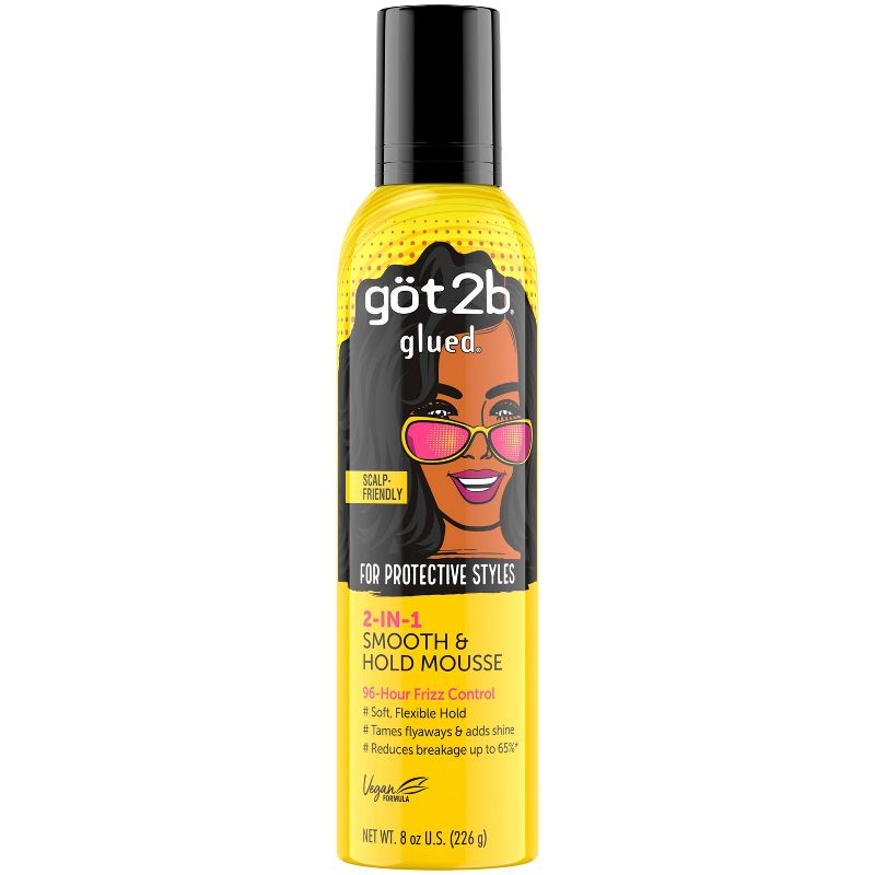 Got2B Glued Smooth &#38; Hold Hair Mousse - 8oz, 1 of 11