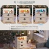 GlasFlength Nightstands Nightstand Farmhouse Style Bedside Table with Storage Drawers Simple Design for Bedroom, White, 19.68"*15.75"*23.62" - 4 of 4