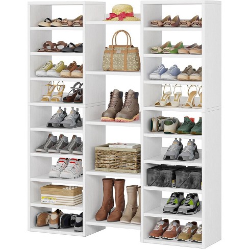 Tribesigns 14 tier Shoe Rack With 22 Open Cubies Brown Target