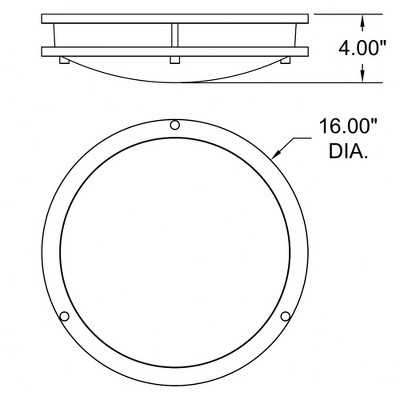 Bronze and Glass 15" LED Flush Mount Light