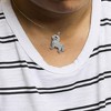 Haus of Brilliance Silver 1/3 Cttw White and Black Diamond Labrador Retriever Dog Pendant Necklace - 3 of 4