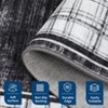 Modern Bordered Rug Farmhouse Plaid Area Rugs for Living Room Bedroom, Indoor Accent Carpet Home Decor - 4 of 4