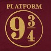 Seven Times Six Harry Potter Shirt Men’s Platform 9 3/4 Gold Logo Graphic Print Crewneck Tee Maroon - 2 of 3