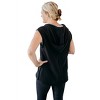 Women's Sleeveless Lace-up Hoodie - White Birch - 2 of 4
