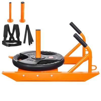 VEVOR Weight Training Pull Sled, Fitness Strength Speed Training Sled with Handle, Steel Power Sled Workout Equipment