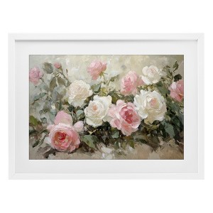 Stupell Industries Rose Bouquets Pink and White Framed Print Under Glass Art, White, 23" x 17" - 1 of 4