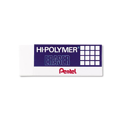 Pentel Hi-Polymer Block Eraser White 3/Pack ZEH10BP3K6