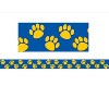 Teacher Created Resources Blue with Gold Paw Prints Border Trim 35 Feet Per Pack 6 Packs (TCR4643-6) - 2 of 2