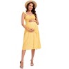 Maternity  Boho Flowy Dresses  A Line Casual Sundress - 2 of 3