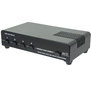 Monoprice 4-Channel Speaker Selector - Black Up to 140W Per Ch. Distribute Speakers, Perfect for Home Theater Audio - 1 of 4