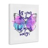 Stupell Industries Dreams Quote Purple Butterfly Canvas Art, 16" x 20" - 2 of 4