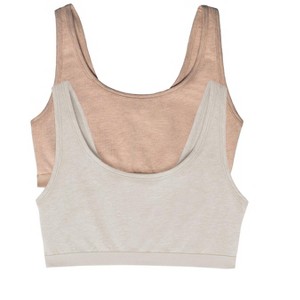Felina Women's Organic Cotton Stretch Bralette 2-Pack - 1 of 1