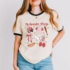 Simply Sage Market Women's Coquette Baseball Favorite Things Short Sleeve Ringer Tee - 2 of 4