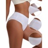 INSPIRE CHIC Women's Cotton High Waist Bright Trim Briefs Elastic Waistband Breathable Classic Underwear - 3 of 4