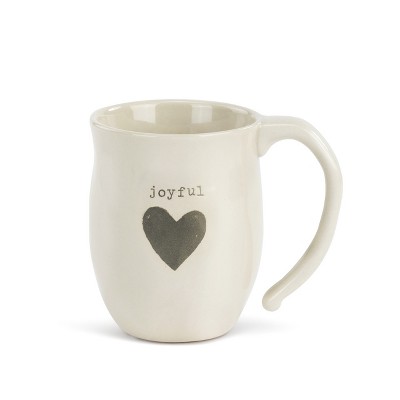 DEMDACO Joyful Heart Mug 12 ounce - White