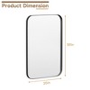 Tempered Glass Rounded Rectangle Framed Wall-Mounted Bathroom Vanity Mirror - 3 of 3
