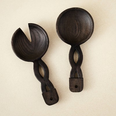 2pc Ash Wood Carved Serving Set - Opalhouse™ designed with Jungalow™