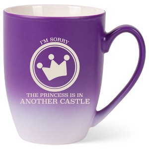 100 North Crown Design 10 Ounce Purple and White Two Toned Ombre, Comfortably Fits Your Hands, Ceramic Tea Coffee Cup Mug, I'm Sorry The Princess Is - 1 of 1