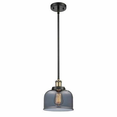 Bell - 1 Light Stem Hung Mini Pendant In Industrial Style-10 Inches Tall and 8 Inches Wide
