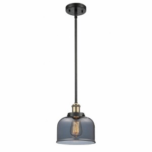 Bell - 1 Light Stem Hung Mini Pendant In Industrial Style-10 Inches Tall and 8 Inches Wide - 1 of 1