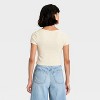 Women's Slim Fit Short Sleeve Boat Neck Ribbed T-Shirt - Universal Thread™ - 2 of 4