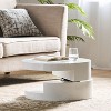 Vynxaria Modernesque Rotating Coffee Table, Small Circular Mod Design, 1960s Vibe, Rotatable Top + Hidden Under-Table Storage - 4 of 4